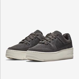 Nike Air Force 1 Sage Low - Women’s Black Suede
